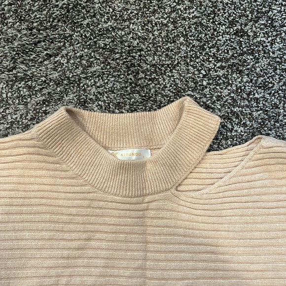 Kirundo Women's Sweater Halter Neck Off Shoulder Long Sleeve - Small - Picture 3 of 8